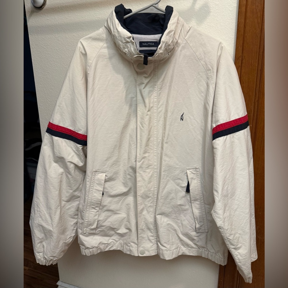 Nautica Windbreaker, Cream XL